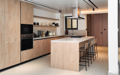 Scandinavian Minimalist Oak Kitchen